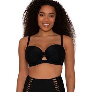 Maya Black Cutout Bikini top